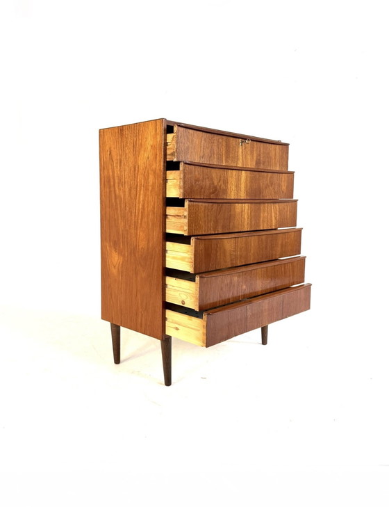 Image 1 of Cassettiera danese vintage in teak anni '60