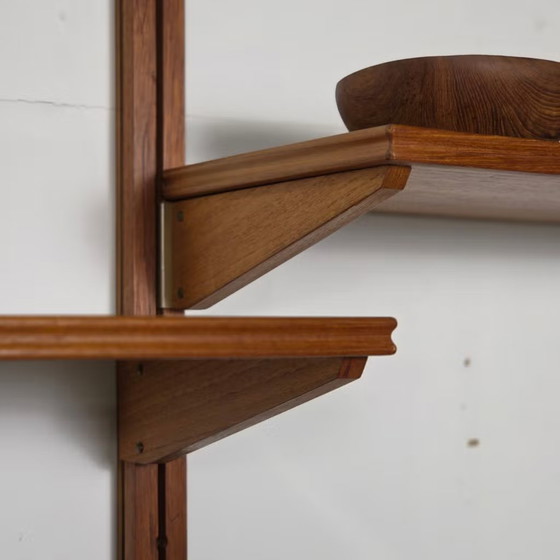 Vintage 60s Danish Teak Modular Wall System Mid Century, Wall cabinet, Wood, Brown, Mid Century Modern (photo 13 of 24)