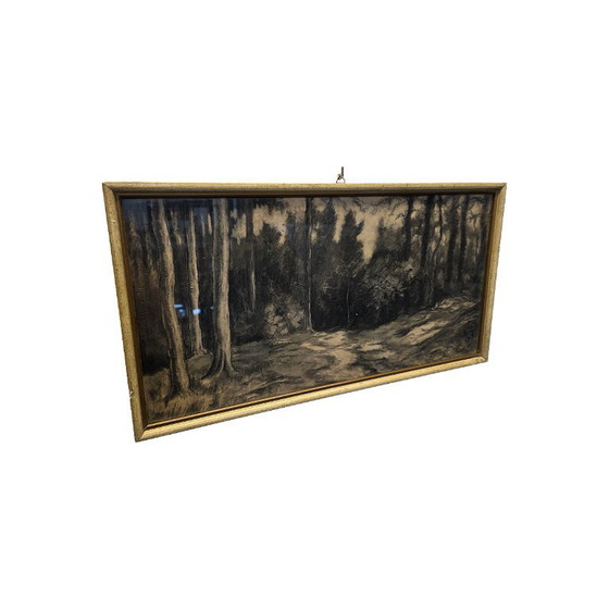 Old charcoal drawing by H. Fortuin, from around 1900 – Paintings & Drawings, Other (photo 3 of 5)