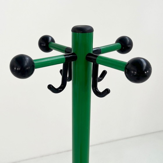 Appendiabiti e portaombrelli verde perforato di Neolt, anni '80 – Metallo, Plastica (photo 3 of 6)