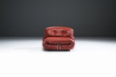 Vintage Soriana loungestoel met nieuw leer van Afra E Tobia Scarpa - Cassina