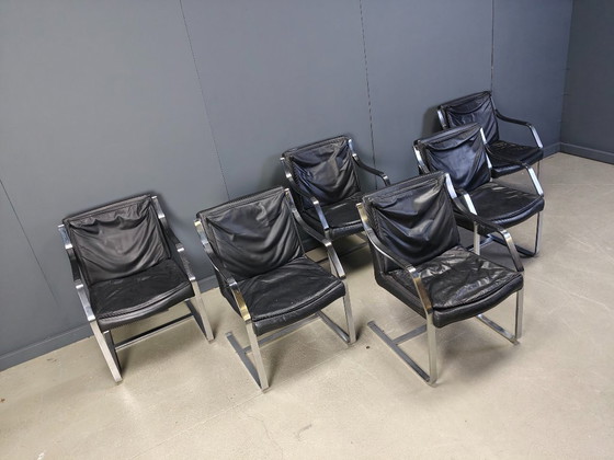 Image 1 of Ensemble de 6 fauteuils Rudolf Glatzel pour Knoll Art Collection, années 1980