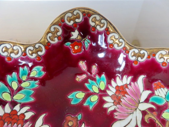 Image 1 of Plat en emaux de Longwy, modèle Venise, made in France, 40's 50's