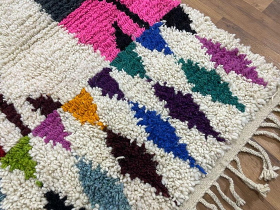 Image 1 of Handwoven Moroccan Wool Rug: Custom Berber Boujaad Carpet