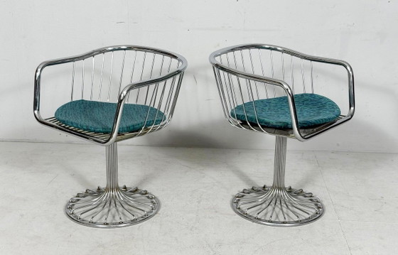 Image 1 of GASTONE RINALDI. Fauteuils/chaises style Mid-Century, Italie, années 1970