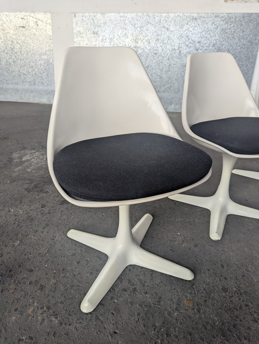 Set 3 Arkana swivel chairs model Tulip