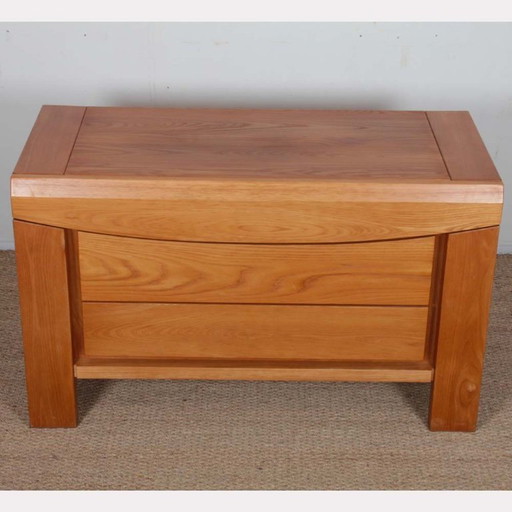 Cómoda vintage de olmo macizo de los años 80