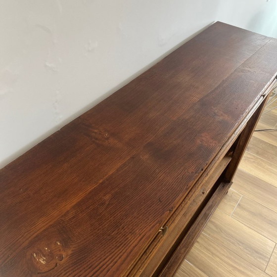 Image 1 of Offenes Sideboard/Vitrinenschrank aus Eiche im Landhausstil, 1930/50