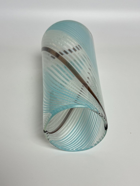 Image 1 of Murano Crystal Glass Italian Vase 'A Trina' Designed by Dino Martens for Aureliano Toso. Italy 1970s.