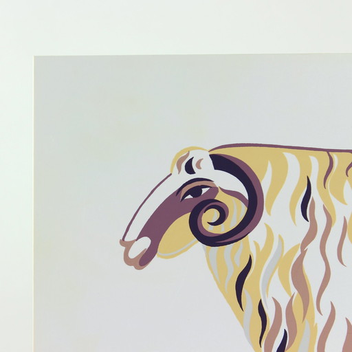 Panneau mural vintage tchécoslovaque de style Pop Art (années 1960)