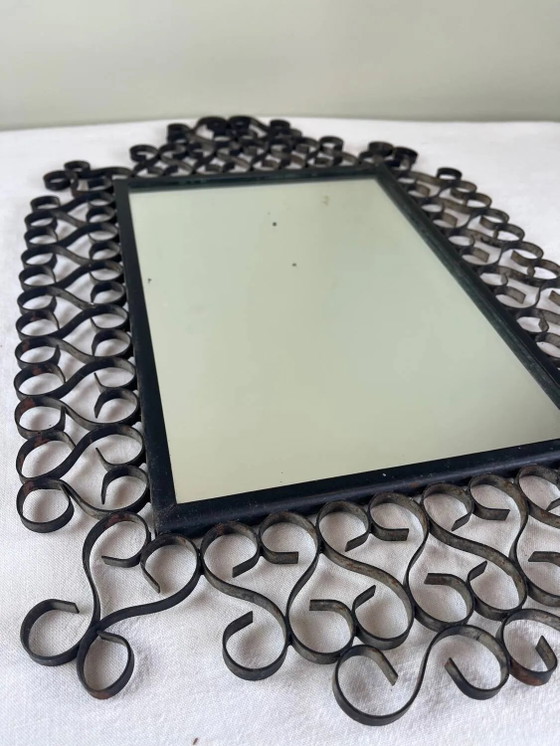 Specchio in ferro battuto Chaty Vallauris – Iron, Mid Century Modern (photo 8 of 16)