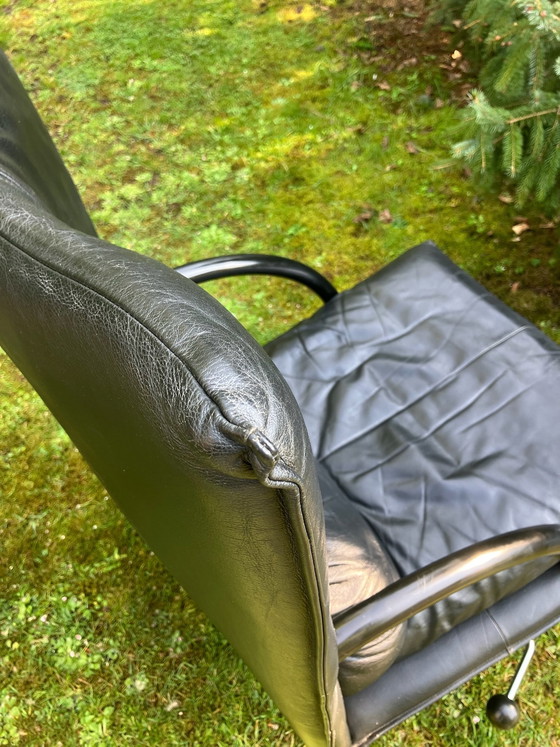 Image 1 of Rolf Benz BMP - Fauteuil design pivotant en cuir