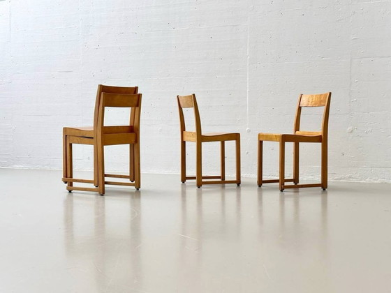 Image 1 of Set di 4 sedie da orchestra di Sven Markelius, anni '40