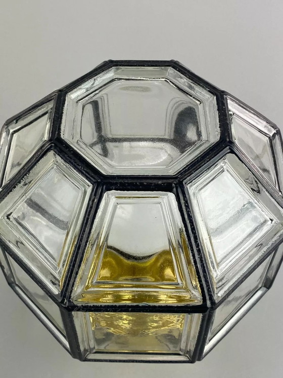 Image 1 of Lámpara de techo de los años 60 y 70, cristal de Limburgo, diseño de la era espacial, años 60 y 70.