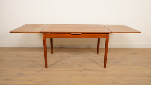 Table de salle à manger vintage | teck | Extensible | 130 cm