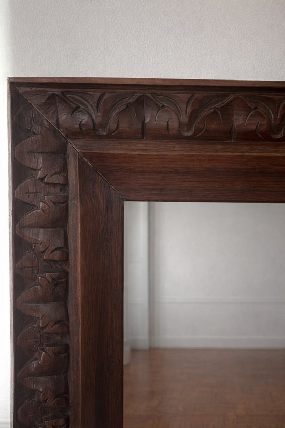Image 1 of Specchio antico in legno intagliato