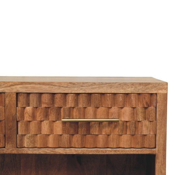 Image 1 of Mango wood cabinet in Golden Teak finish (shoe cabinet)