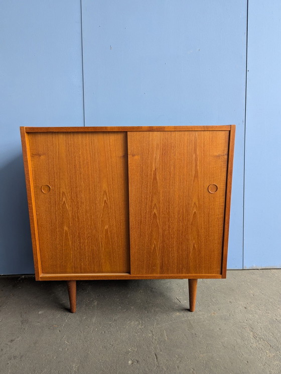 Libreria vintage in teak danese anni '60, Armadi contenitori, Legno, Marrone (foto 2 di 11)
