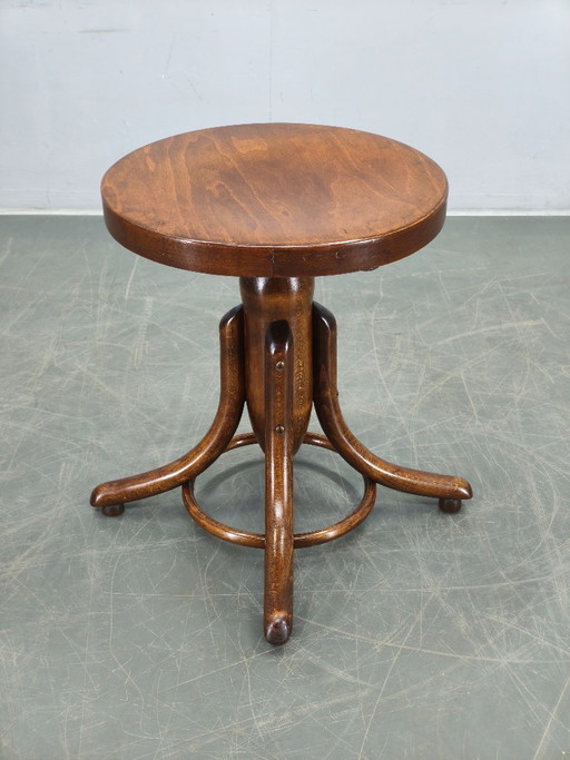 Bentwood Swivel Piano Stool Tatra Nabytok, Czechoslovakia 1940s