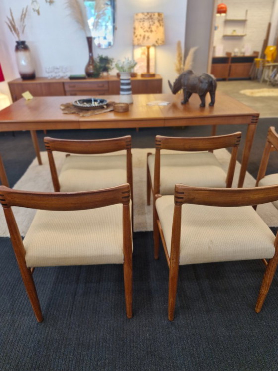 Sedie da pranzo Bramin design danese - set 5 pezzi, Tessile, Beige (foto 3 di 13)