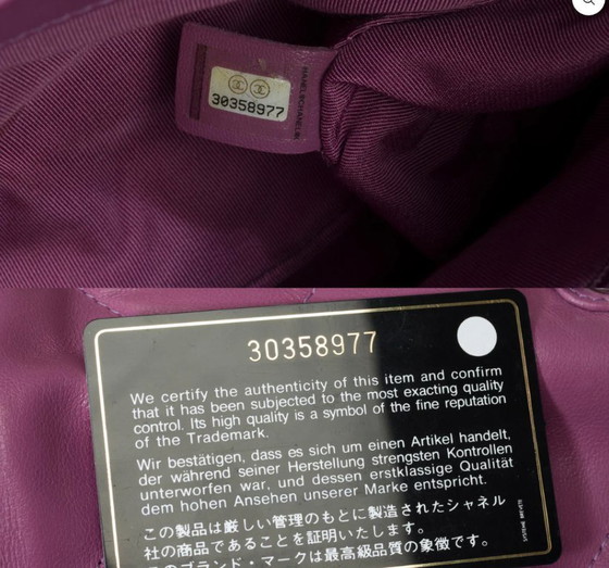 Image 1 of Borsa CHANEL Chanel 19 in cuoio viola - 101548