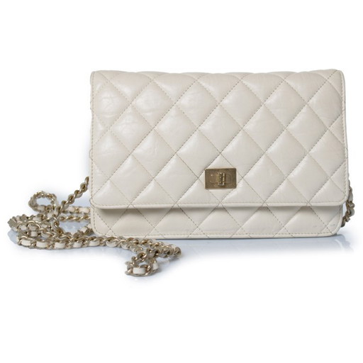 Chanel 2.55 heruitgave portemonnee met ketting