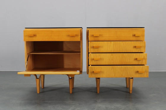 Image 1 of 1960 Frantisek Mezulanik Paar ladekasten, Tsjecho-Slowakije