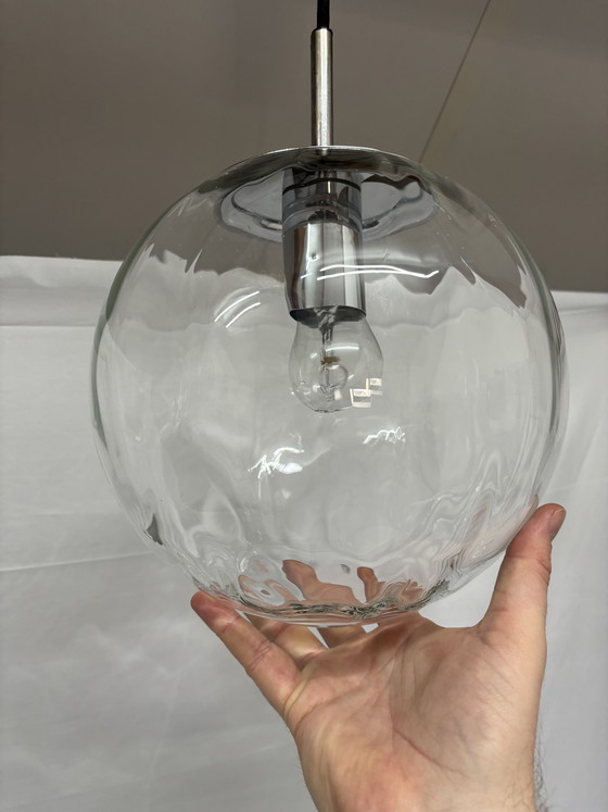 Image 1 of Vintage design Hustadt Leuchten 'Ripple' hanglamp