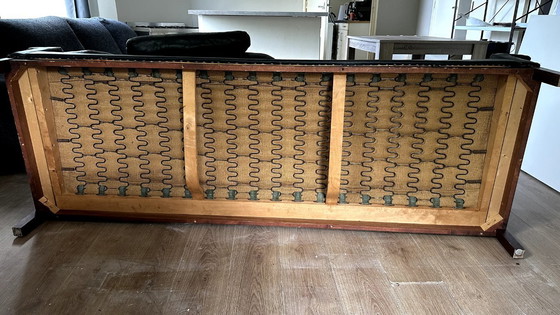 Image 1 of Scandinavische 3-zits leren bank, Zweden, 1950