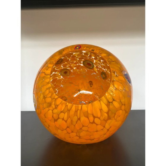 Image 1 of Jarrón artístico italiano de cristal de Murano multicolor con "murrina" de SimoEng