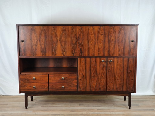 Scandinavisch palissander dressoir met schuifdeuren van IMA Mobili, 1970