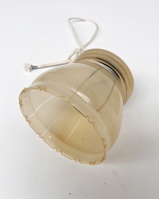 Set di 2 lampade da soffitto vintage beige, anni '60 – Plafoniere, Glass (photo 7 of 9)