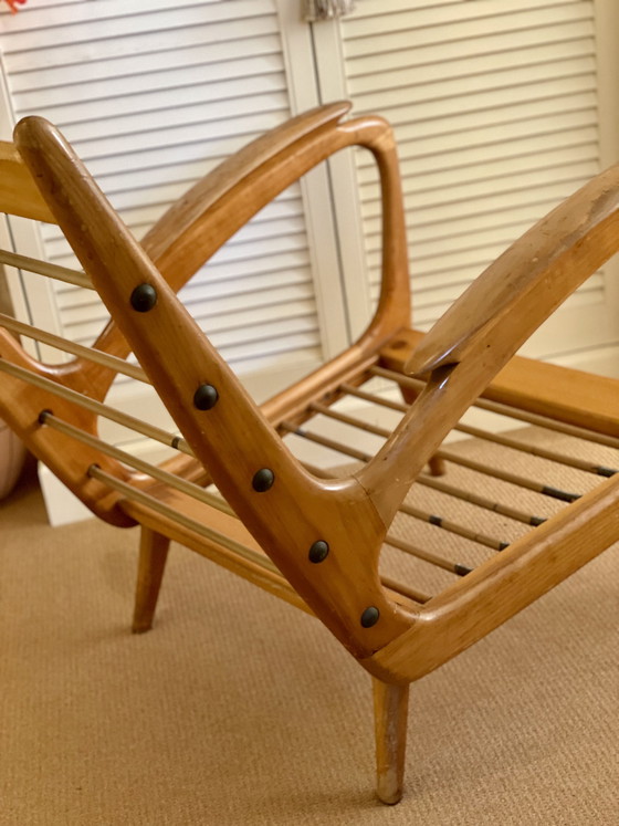 Image 1 of Vintage Mid Century De Ster Gelderland Design Fauteuil Teak