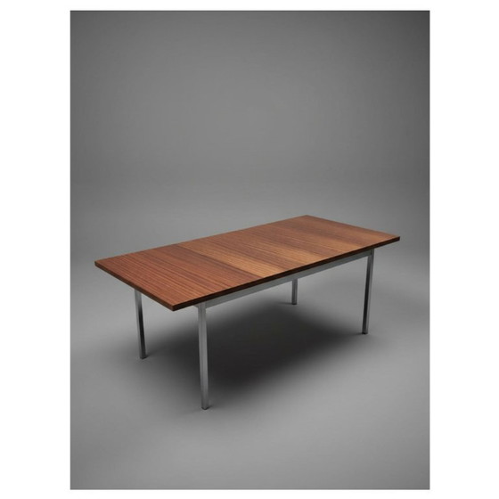 Image 1 of Ausziehbarer Esstisch im Mid-Century-Stil – Teakfurnier