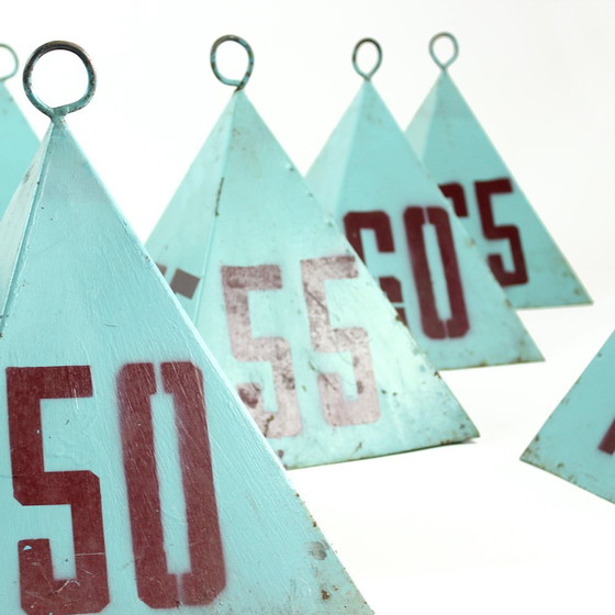 Image 1 of Satz von neun Messpyramiden aus Stahl, Tschechoslowakei, ca. 1940er Jahre