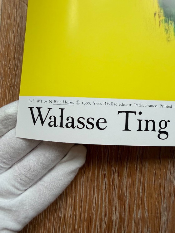 Walasse Ting, Blue Horse, Copyright 1990, Yves Riviere .....Printed In Switzerland – Posters, Paper (photo 3 of 9)