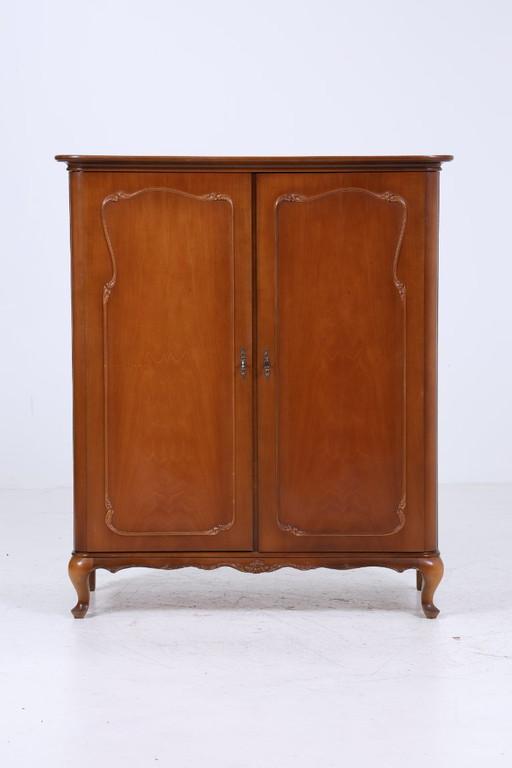 Vintage Louis XV style cupboard | antique style compartment cupboard 20s 30s | linen cupboard wood storage #05-31