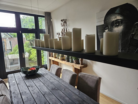 Image 1 of Stalen kaarsenlamp