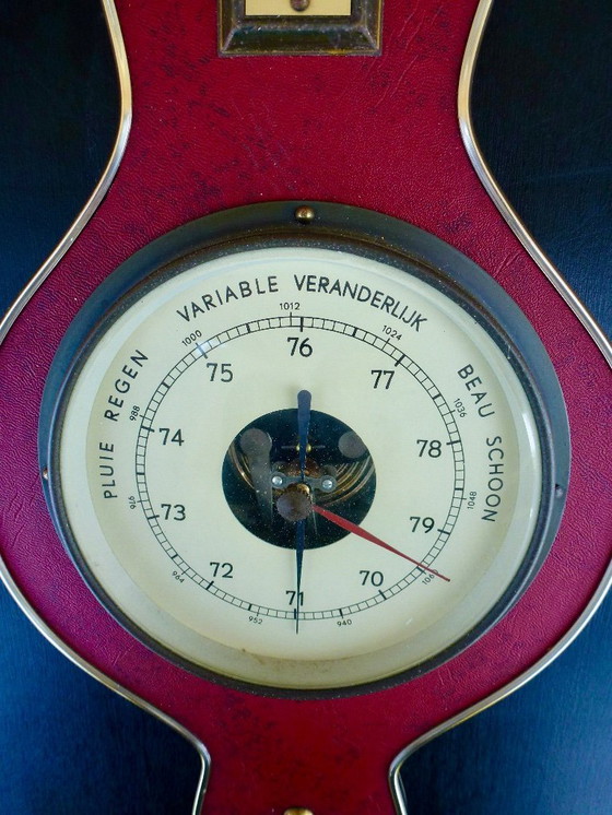 Image 1 of Vintage Banjo barometer, thermometer and hygrometer.