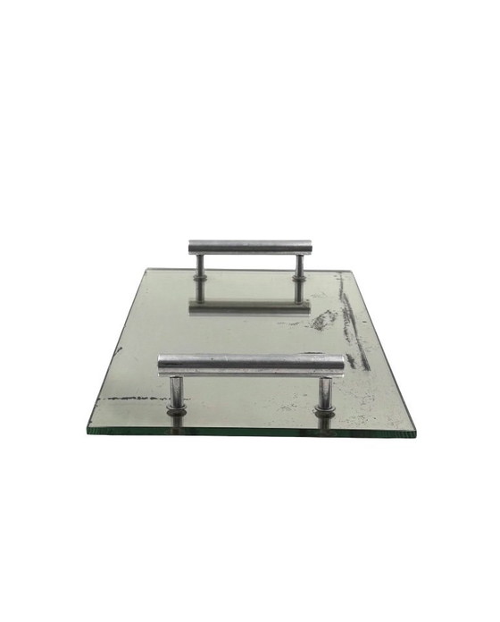 Image 1 of Modernist mirrored tray, France 1960