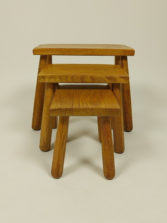 Image 1 of Set of 3 Brutalist Side Tables