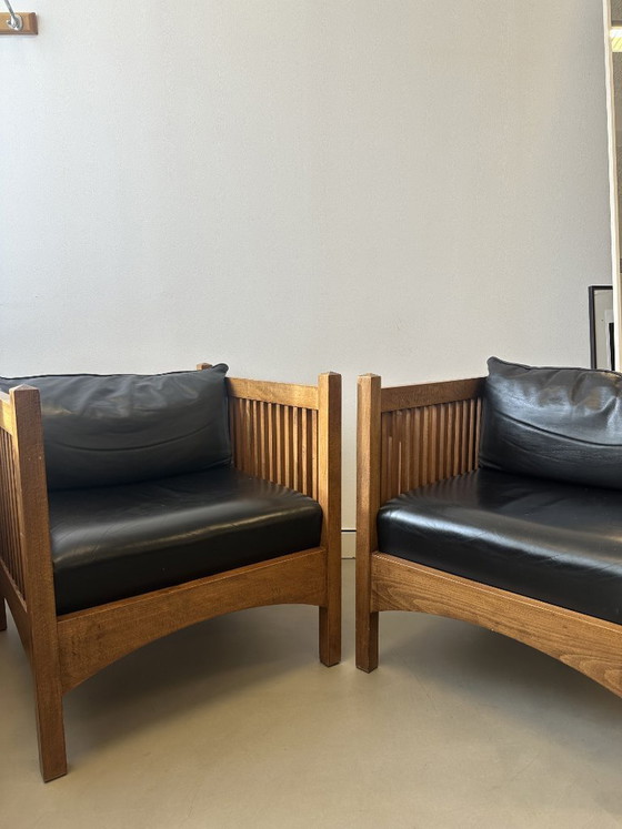 Image 1 of Bijenkorf Design-Sessel, Spindelwürfel-Sessel, 2er-Set