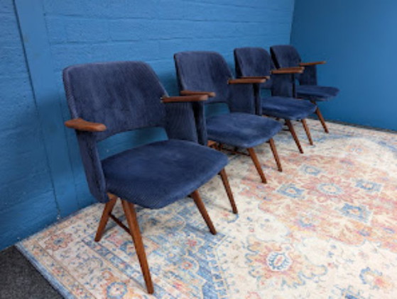 4x Sedie Vintage FT30, Cees Braakman per Pastoe, Anni '50 – Sedie da pranzo, Cotton, Wood (photo 3 of 23)