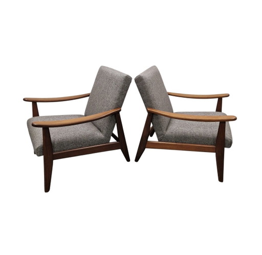 Ensemble de fauteuils vintage nouvellement rembourrés fauteuils danois mid-century