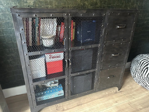Industrial style metal cabinet