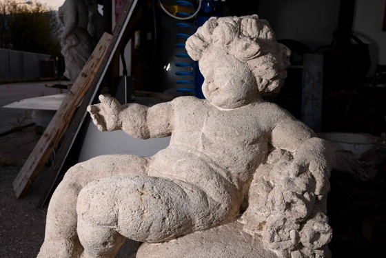 Late 19th Century Italian Carved Stone Putto – Sculpture, Vintage (photo 20 of 39)