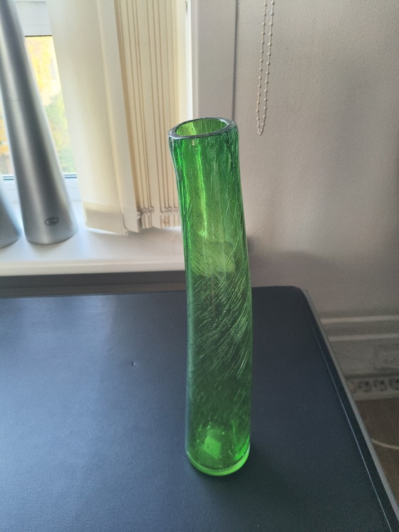 Image 1 of Vase en verre vert de Murano, design vintage 2880