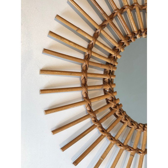 Image 1 of Vintage rattan mirror, 1970