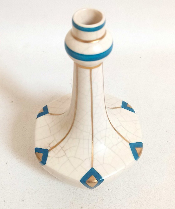 Image 1 of Soliflora in ceramica screpolata Art Déco Altezza 18 cm