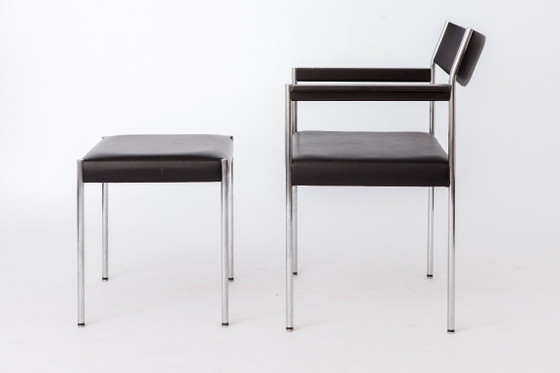 Poltrona e sgabello di Edlef Bandixen per Kusch + Co | Set lounge Bauhaus | Germania, anni '70 (photo 6 of 11)